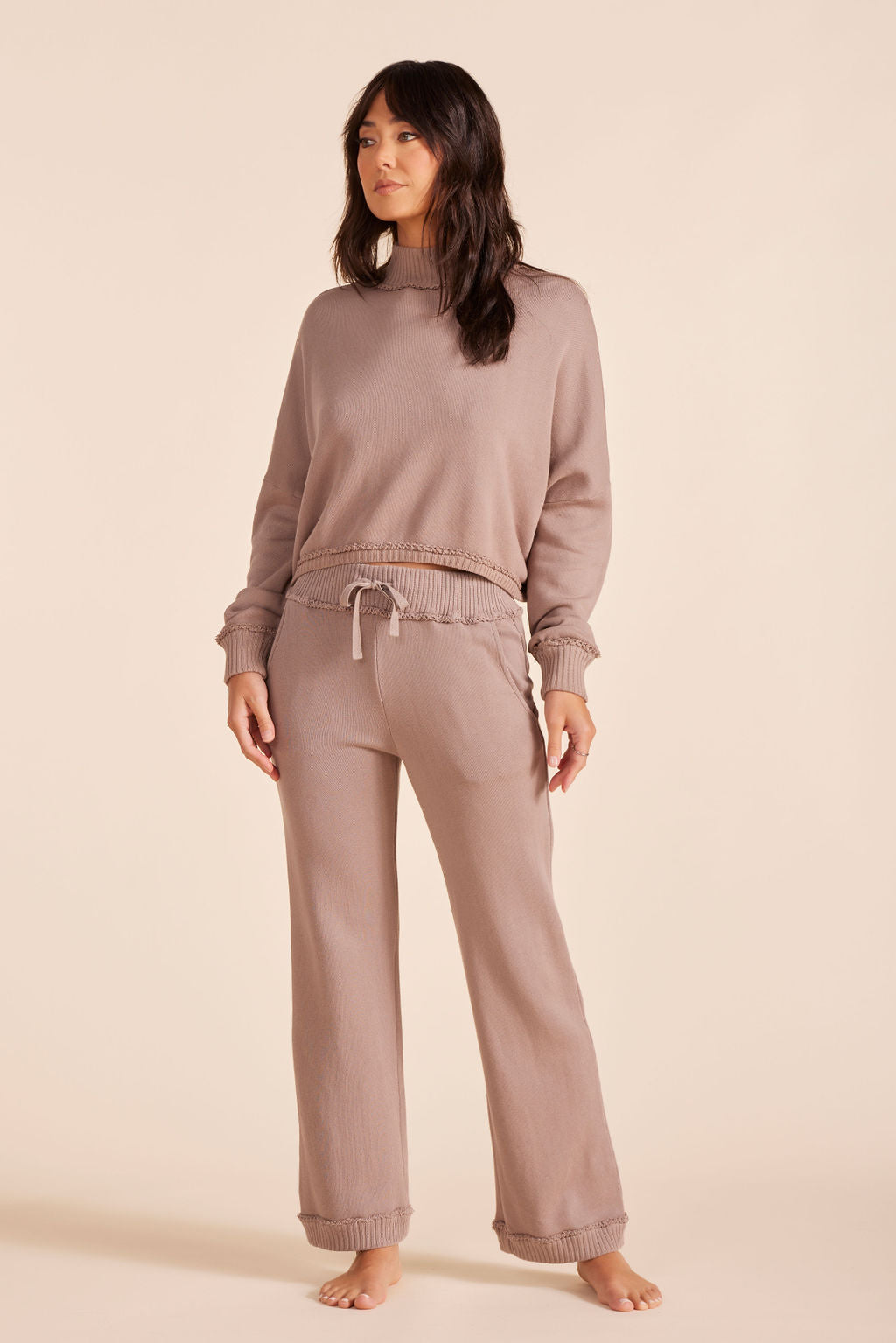 MIXED WIDE LEG CARGO PANT