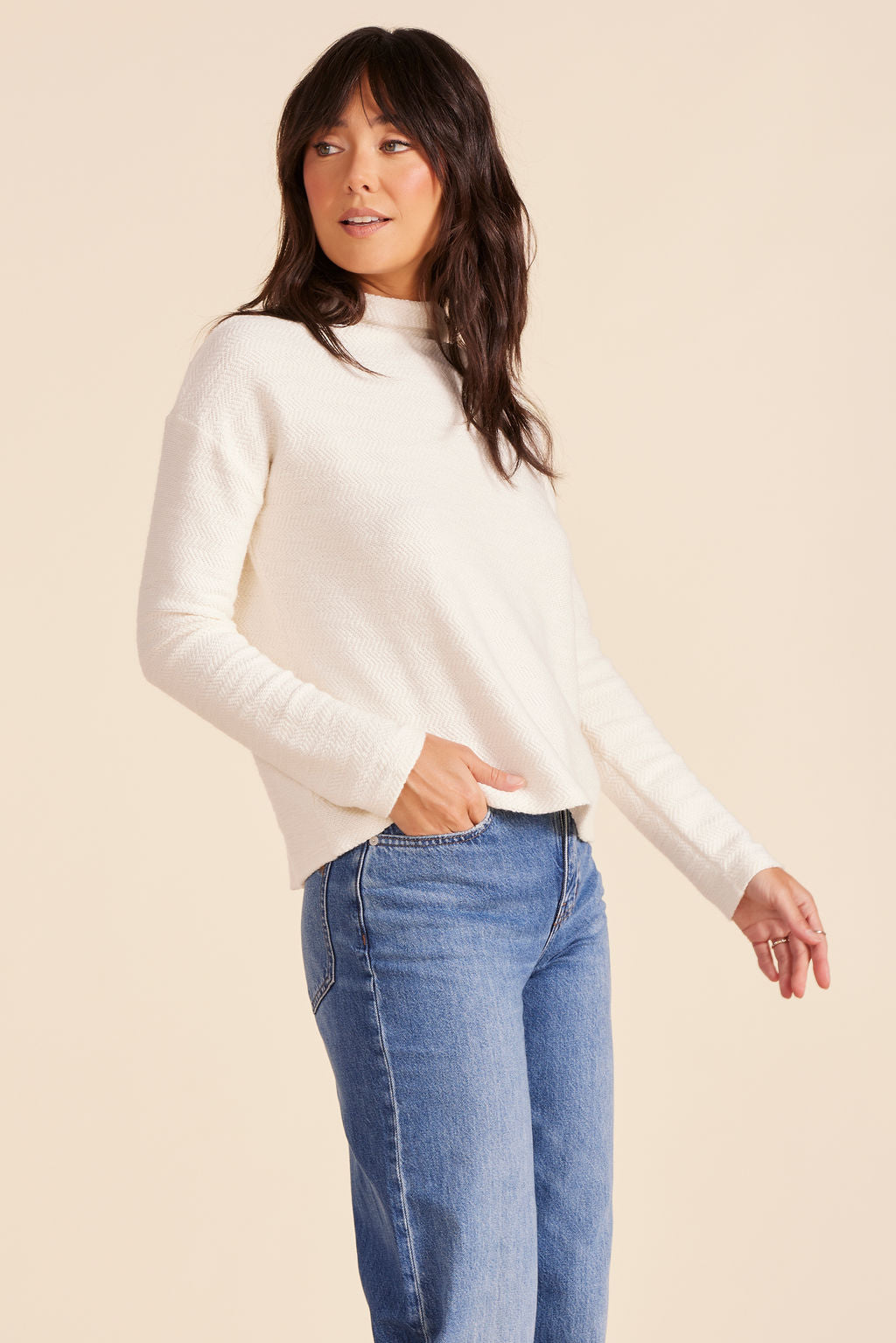 MOCK TURTLENECK TOP