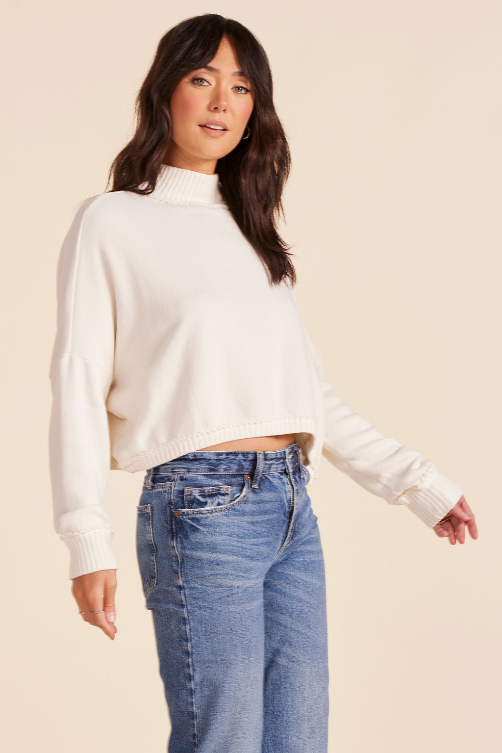 DROP SHOULDER TURTLENECK