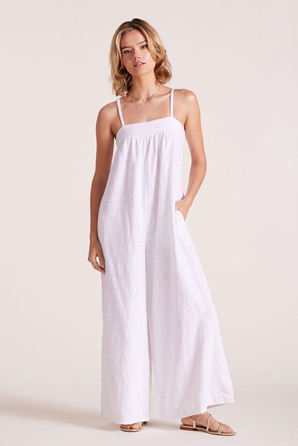 SQUARE NECK WIDE LEG JUMPSUIT