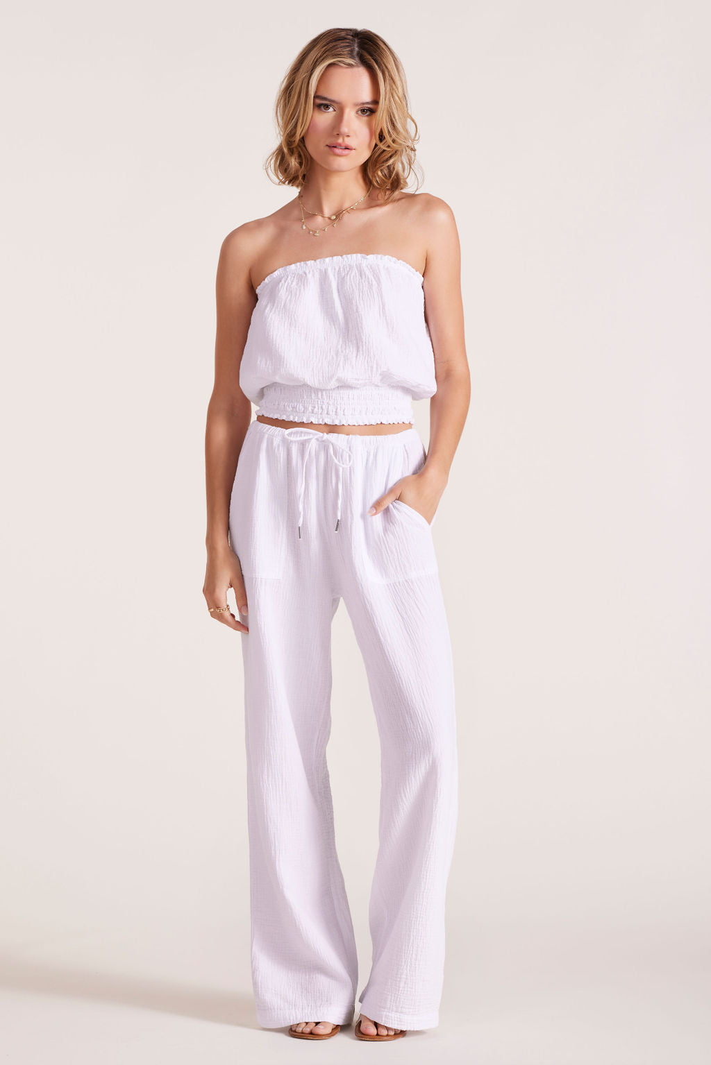 WIDE LEG SMALL WAISTBAND PANT