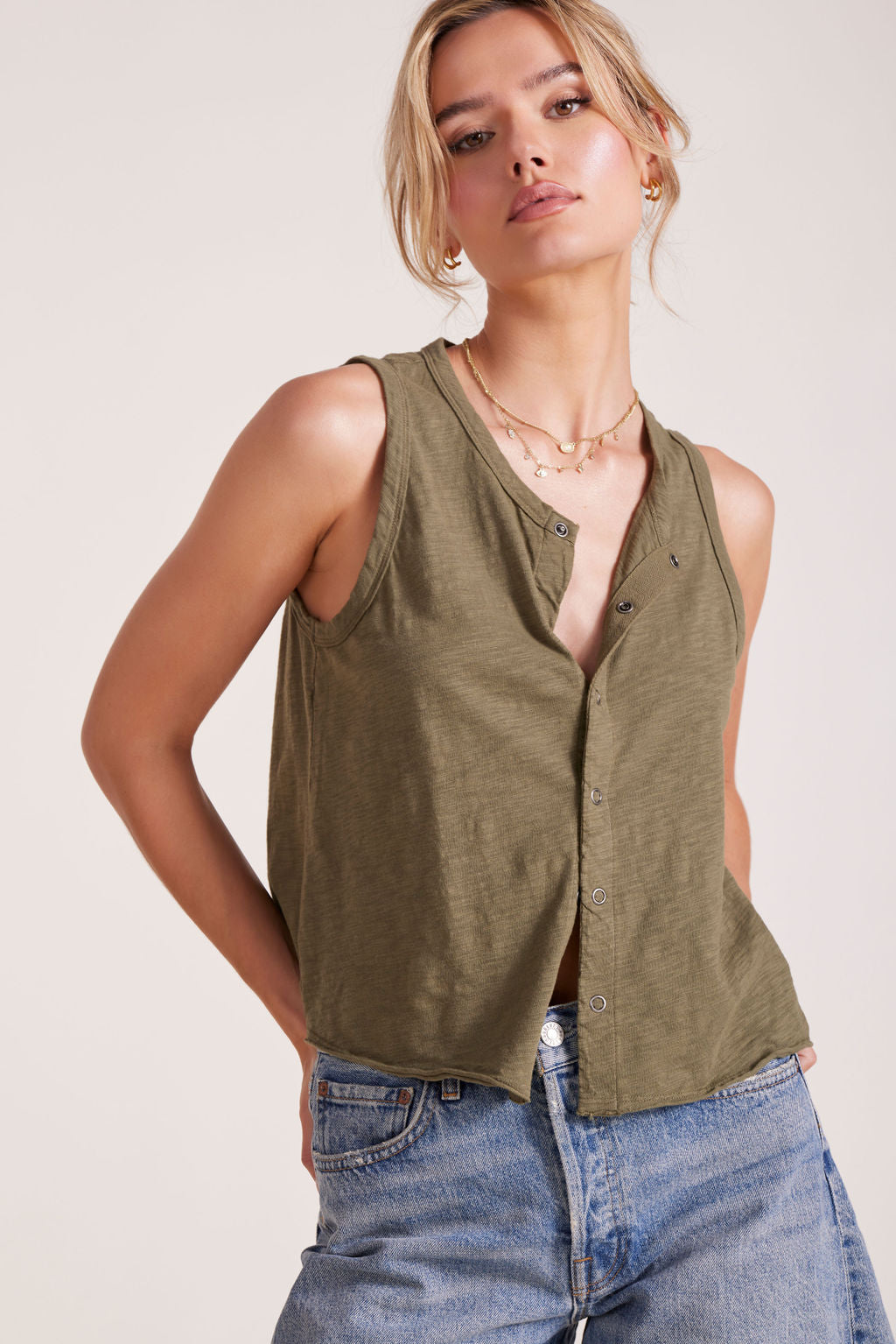 CROPPED SNAP TANK