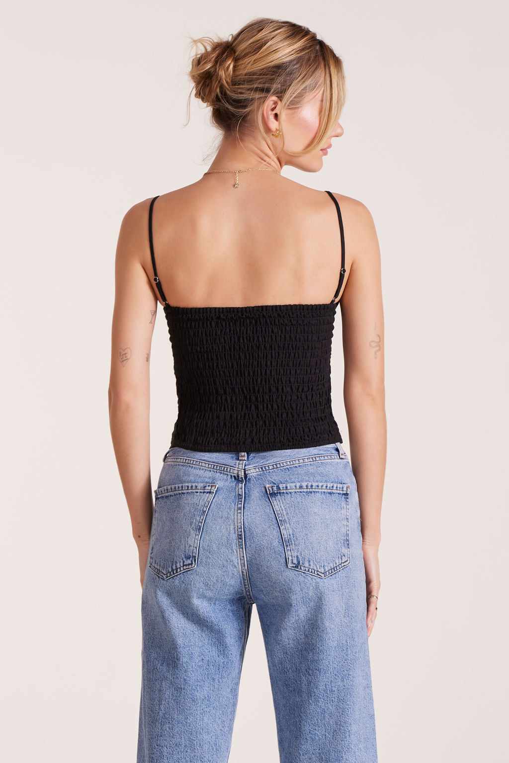 ROSE LINEN TUBE TOP