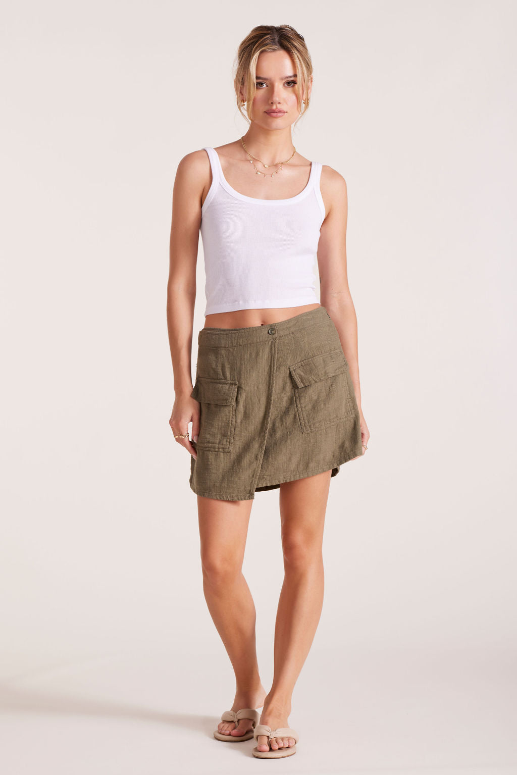 ASYMMETRICAL WRAP SKORT