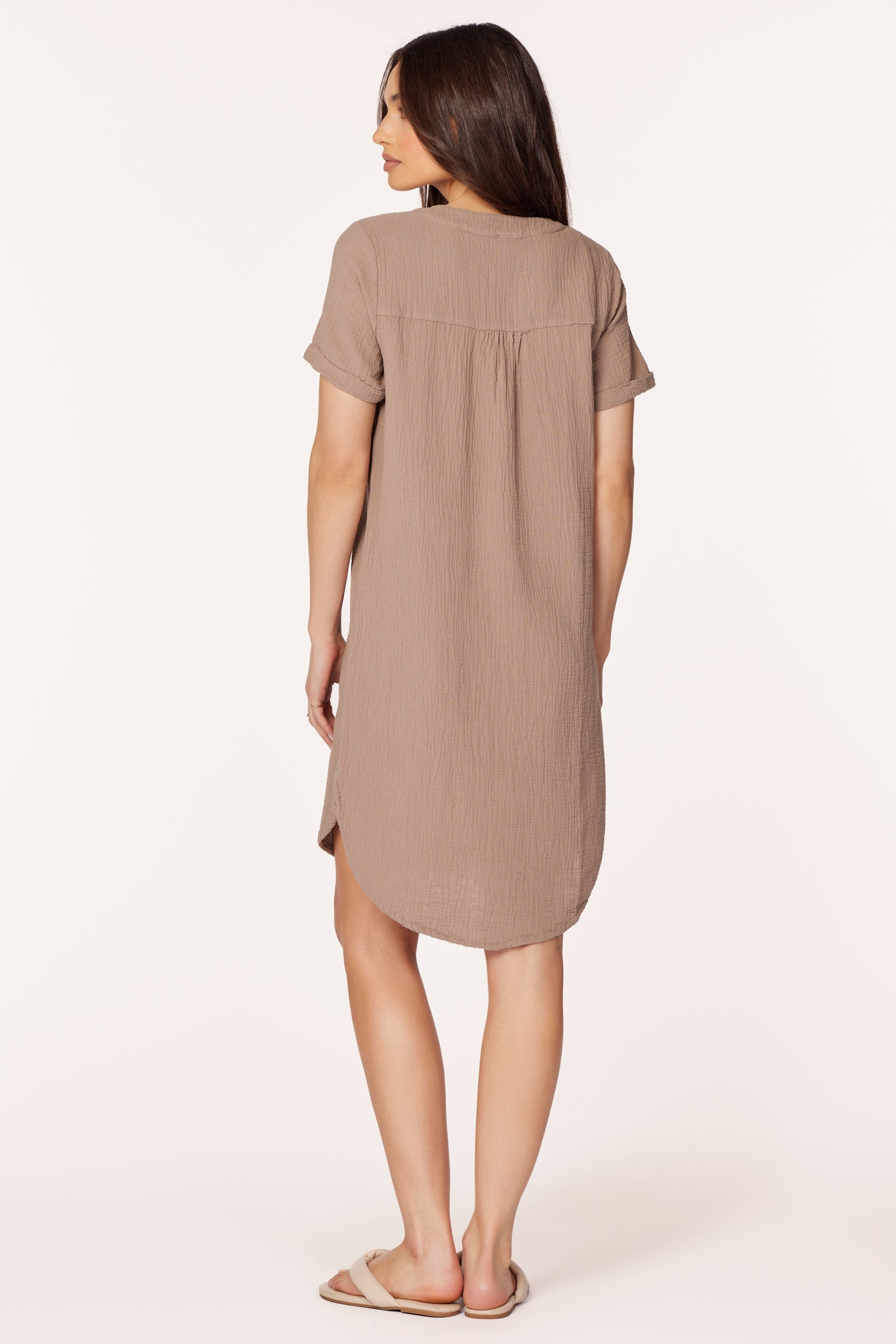 SPLIT NECK DRESS