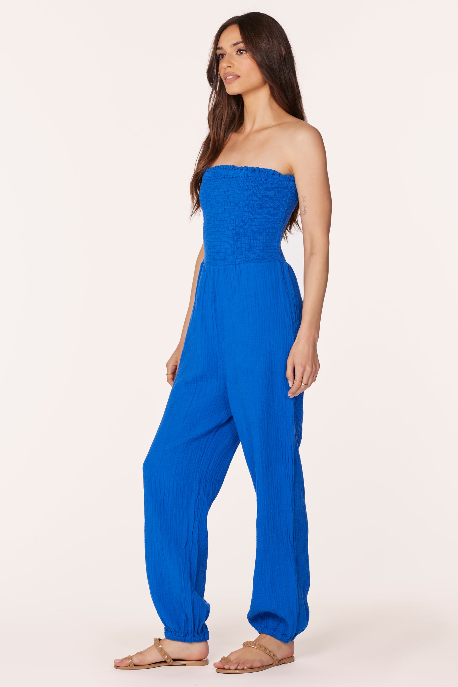 Boob tube jumpsuit on sale