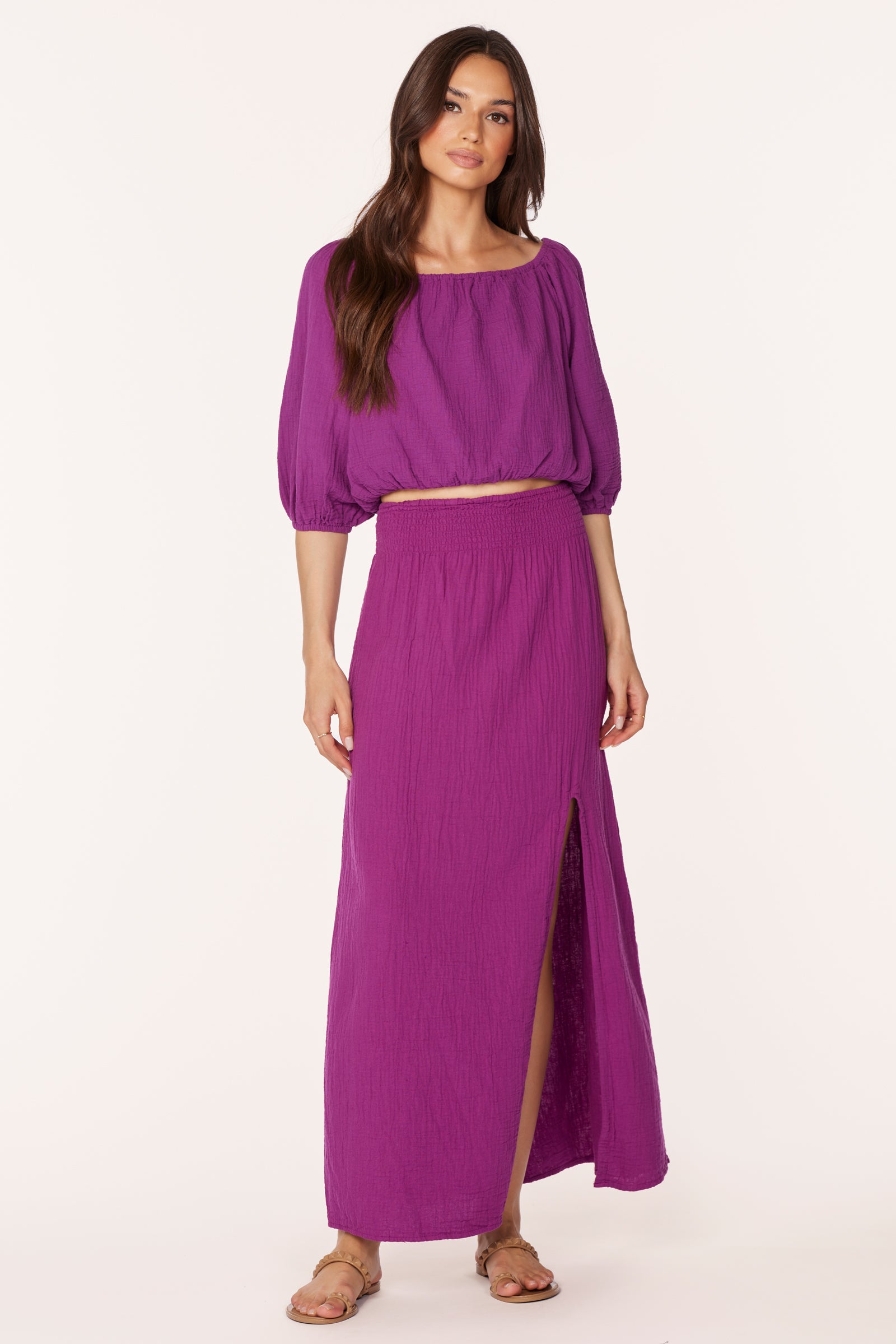 MAXI SKIRT WITH FRONT SLIT