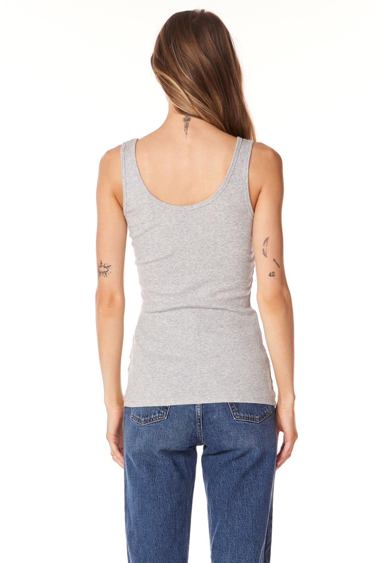 RIBBED SCOOP NECK TANK