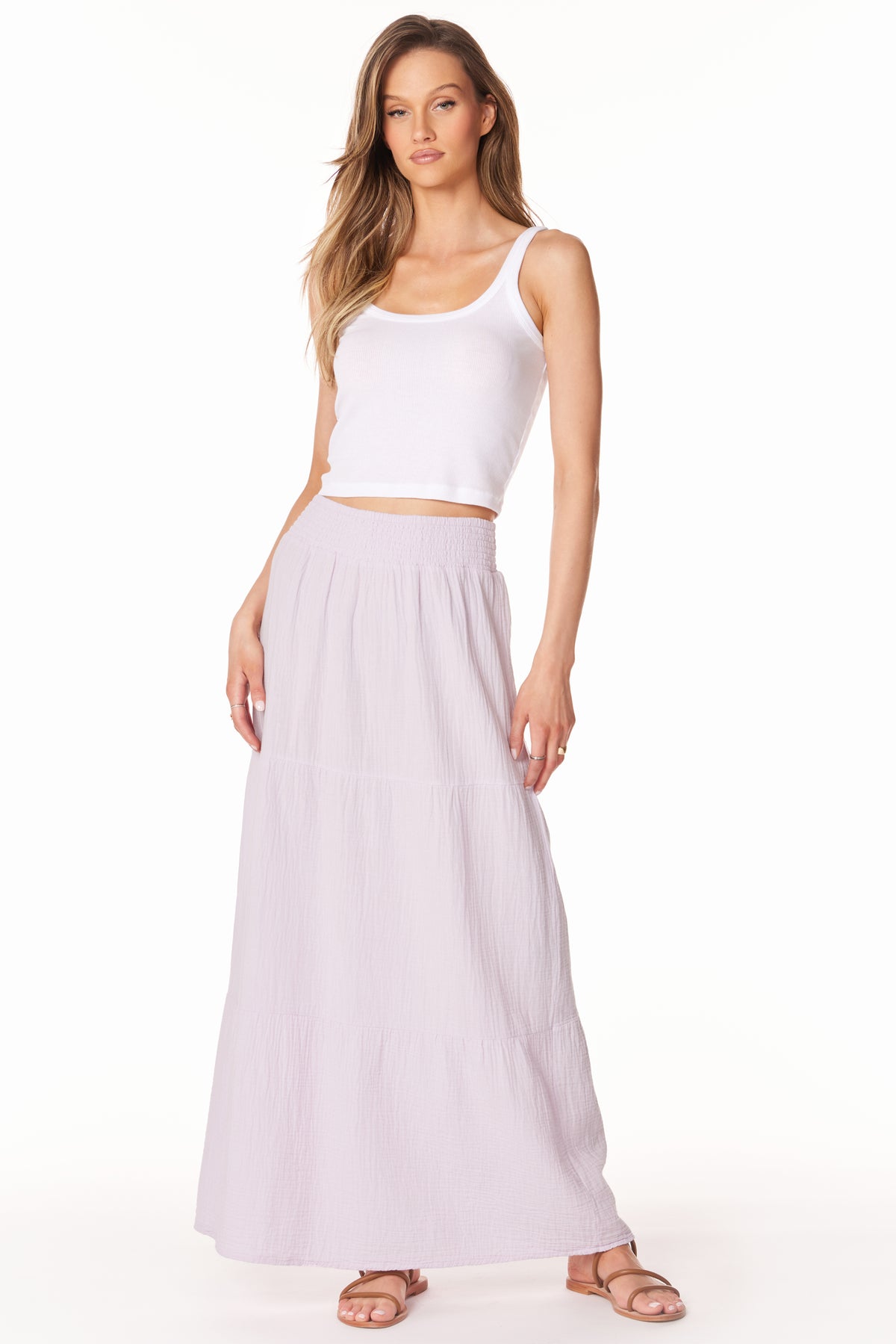 TIERED MAXI SKIRT