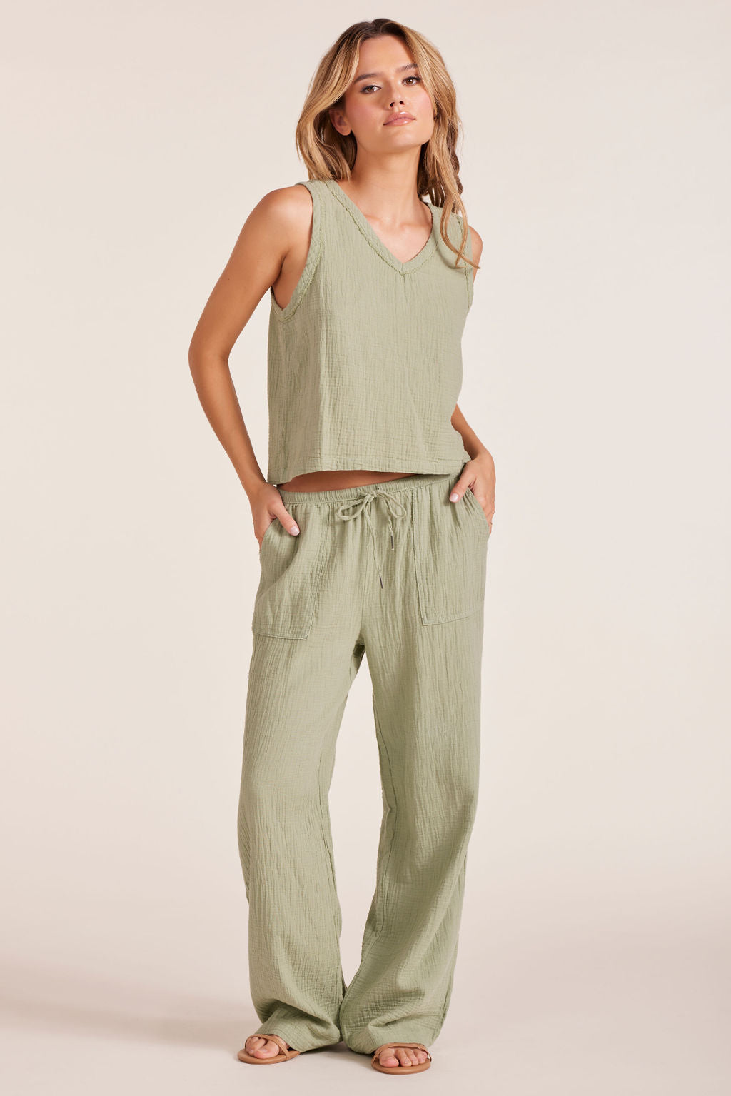 WIDE LEG SMALL WAISTBAND PANT